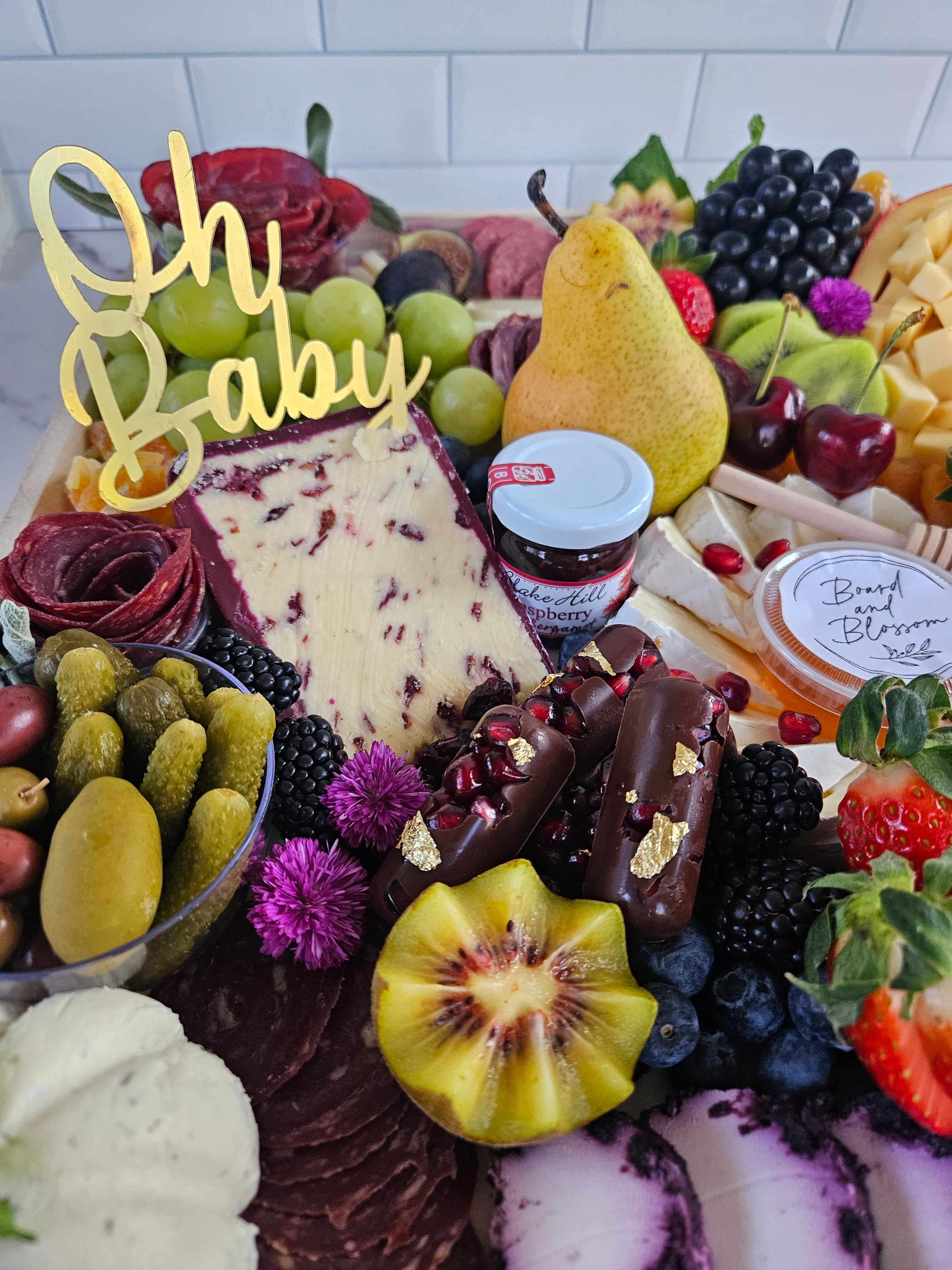 Holiday and special occasion gift board with charcuterie, fine sweets, and seasonal accompaniments – beautifully presented for delivery in Greater Boston