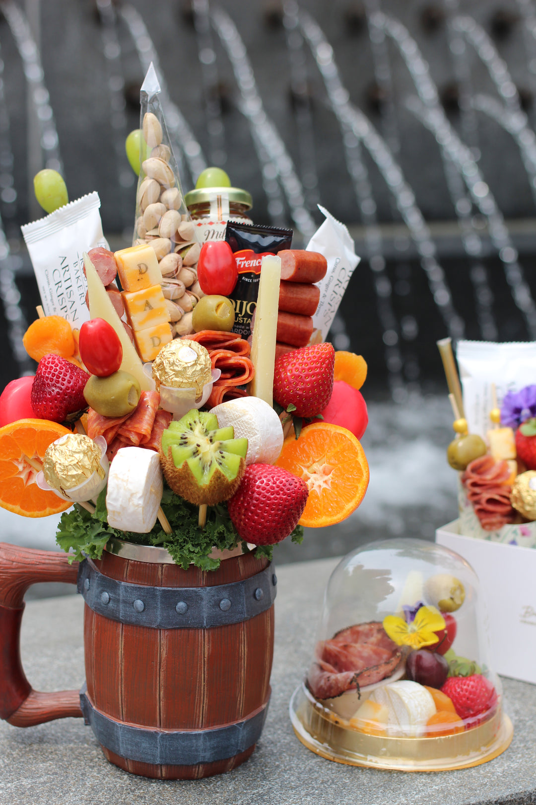 Beer Mug Charcuterie Arrangement