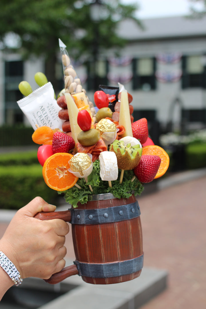 Beer Mug Charcuterie Arrangement